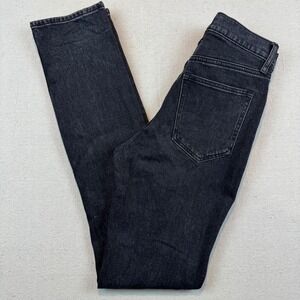 Abercrombie & Fitch 26/2L Slim Straight Jeans Womens Black Ultra High Rise